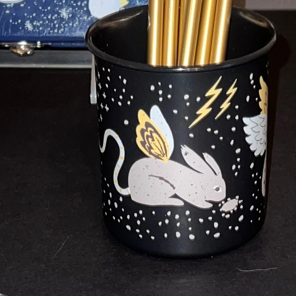“Cosmic” metal pencil box & “Beasties” cup-NWT